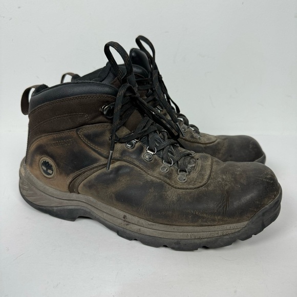 Timberland brown high top work boots